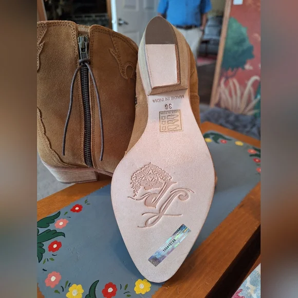 Free People Western Suede Boots NWT Sz 6 - Picture 4 of 5